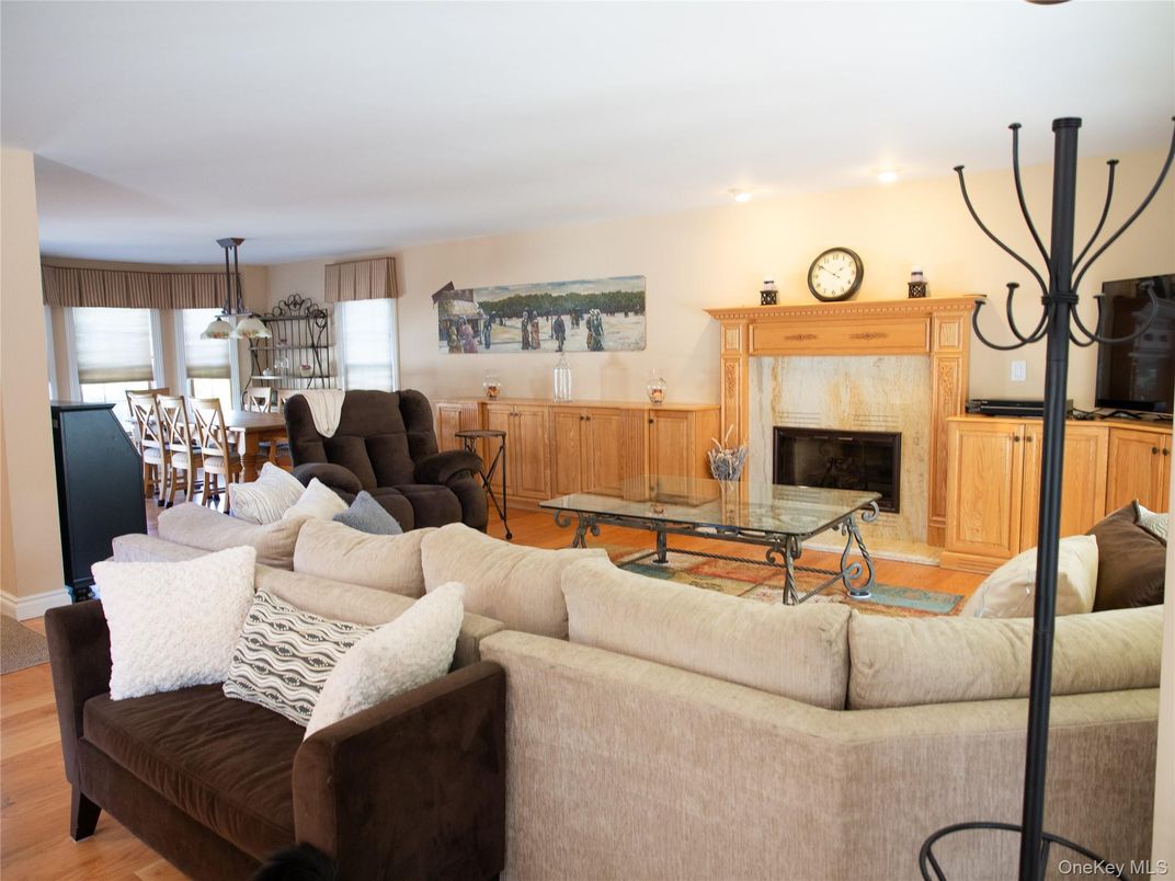 Dining room, Fireplace, Interior, Living room, Wood Texture Flooring