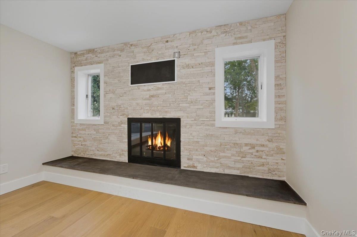 Fireplace, Interior, Stone Walls, Wood Texture Flooring