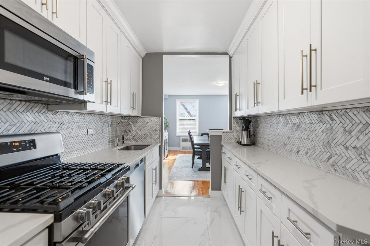 Interior, Kitchen, Marble, Stainless Steel Appliances