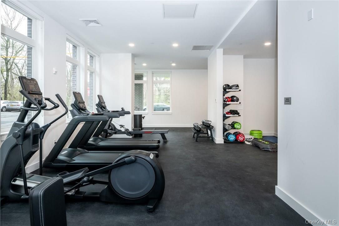 Fitness Equipment, Gym, Interior, Recessed Lighting