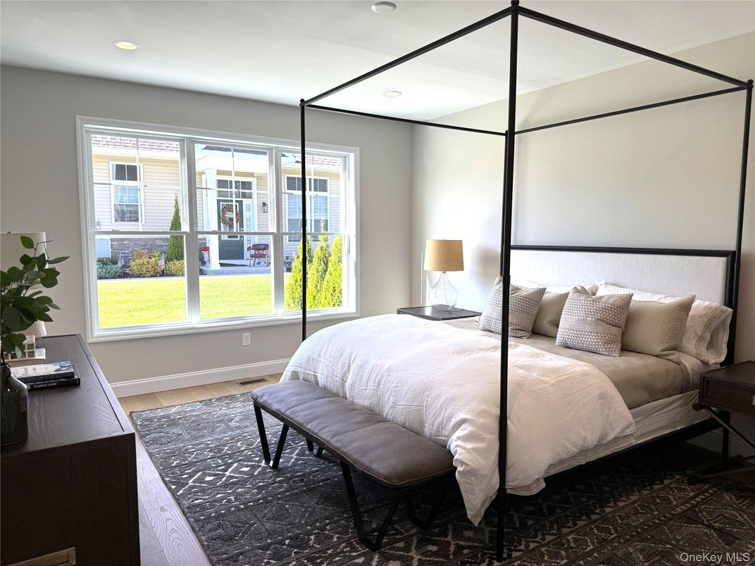 Bedroom, Interior, Recessed Lighting, Water, Wood Texture Flooring