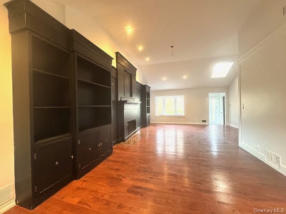 Empty room, Interior, Kitchen, Recessed Lighting, Wood Texture Flooring
