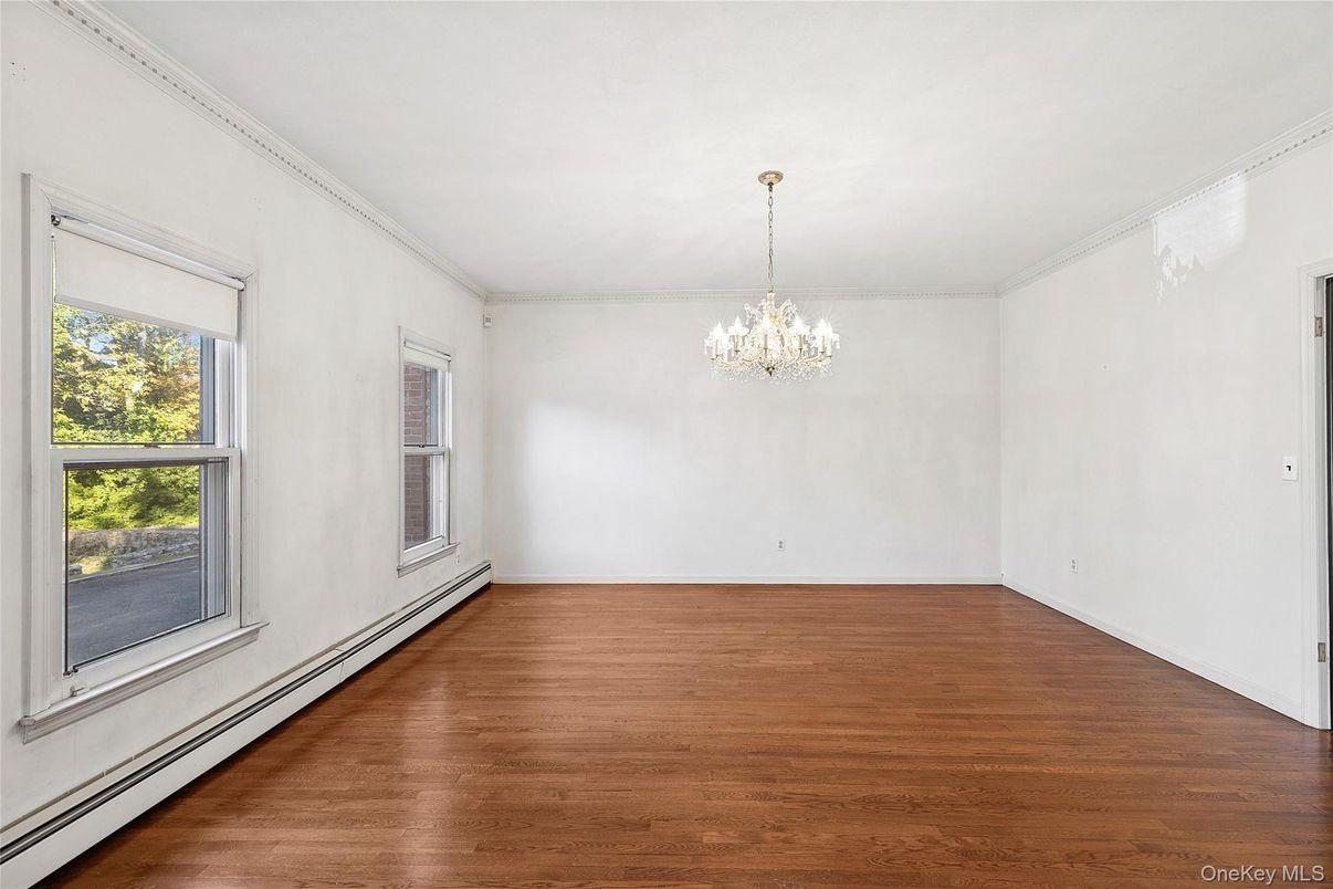 Chandelier, Empty room, Interior, Wood Texture Flooring