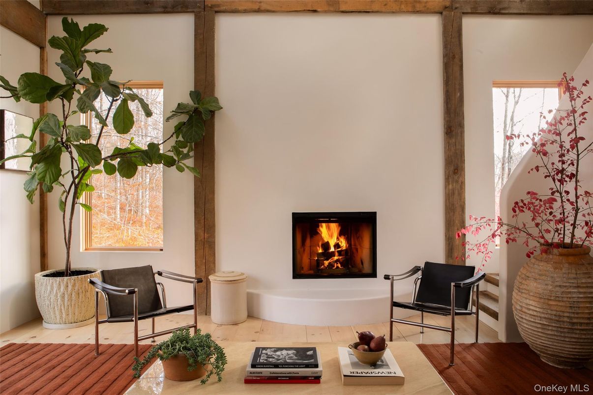 Fireplace, Interior, Wood Texture Flooring