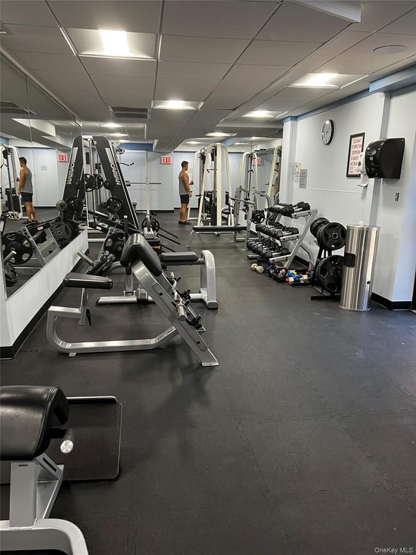 Fitness Equipment, Gym, Interior, Recessed Lighting