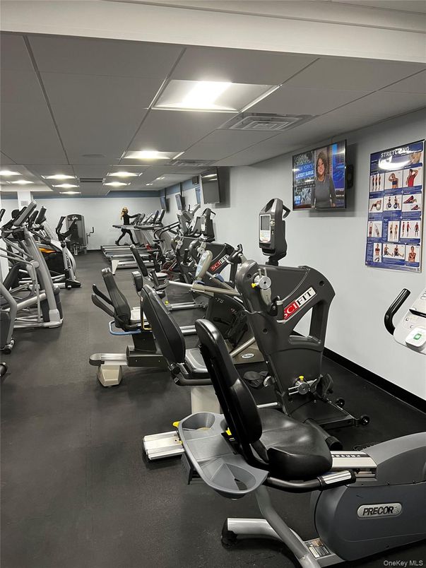Fitness Equipment, Gym, Interior, Recessed Lighting