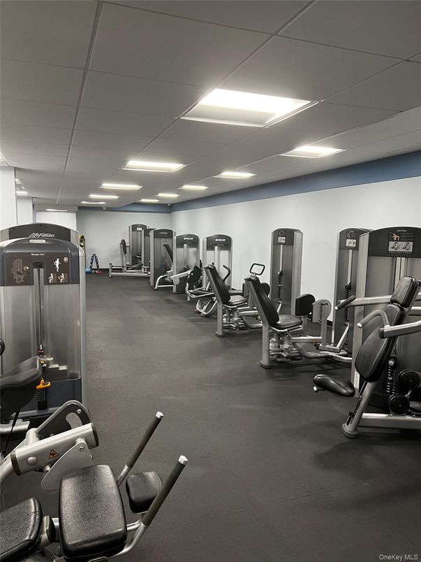 Fitness Equipment, Gym, Interior, Recessed Lighting