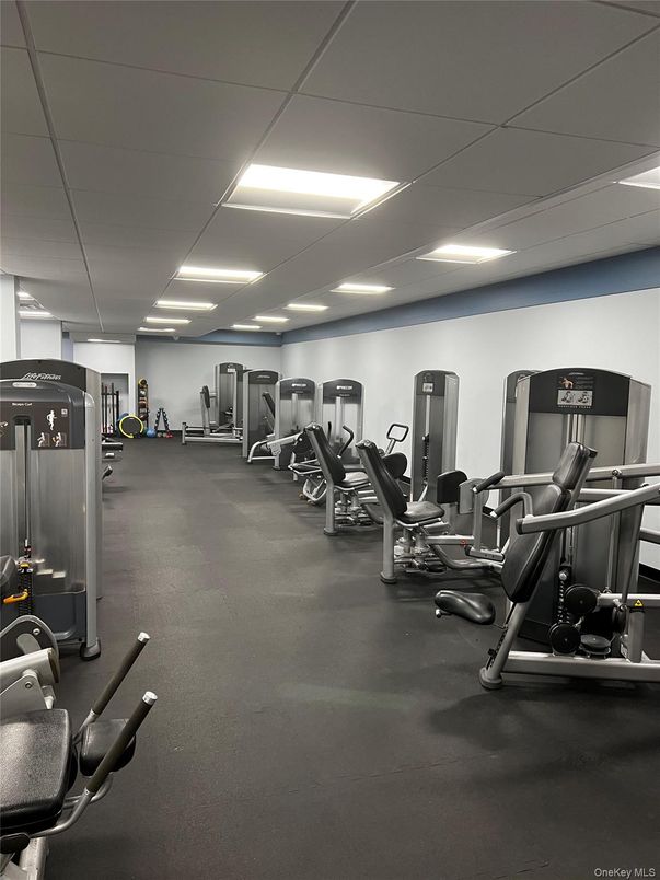 Fitness Equipment, Gym, Interior, Recessed Lighting