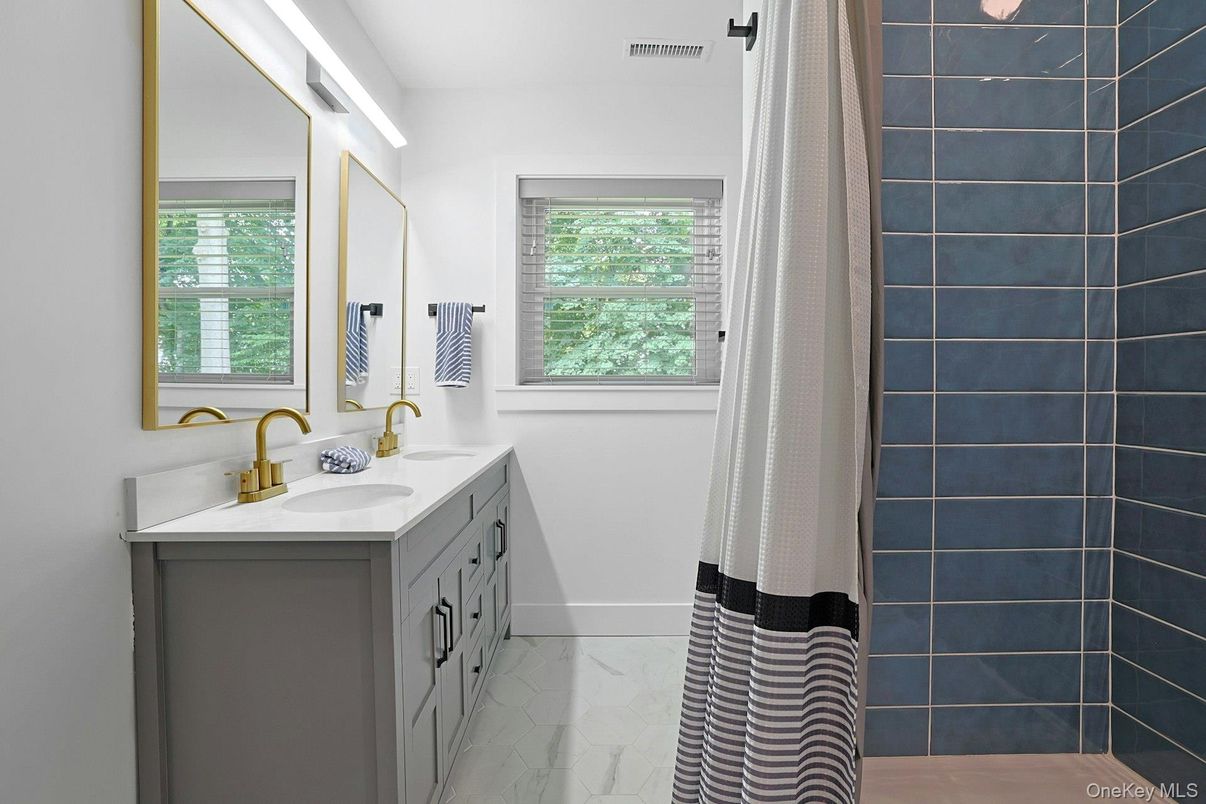 Bathroom, Dual Sink Vanities, Interior, Marble