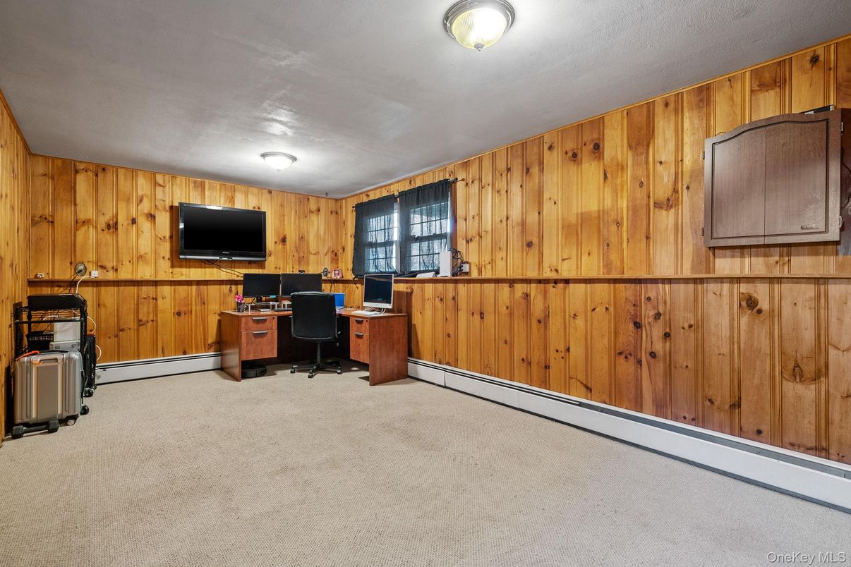 Home Office, Interior, Wooden Walls