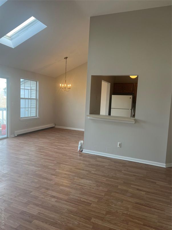 Chandelier, Empty room, Interior, Wood Texture Flooring