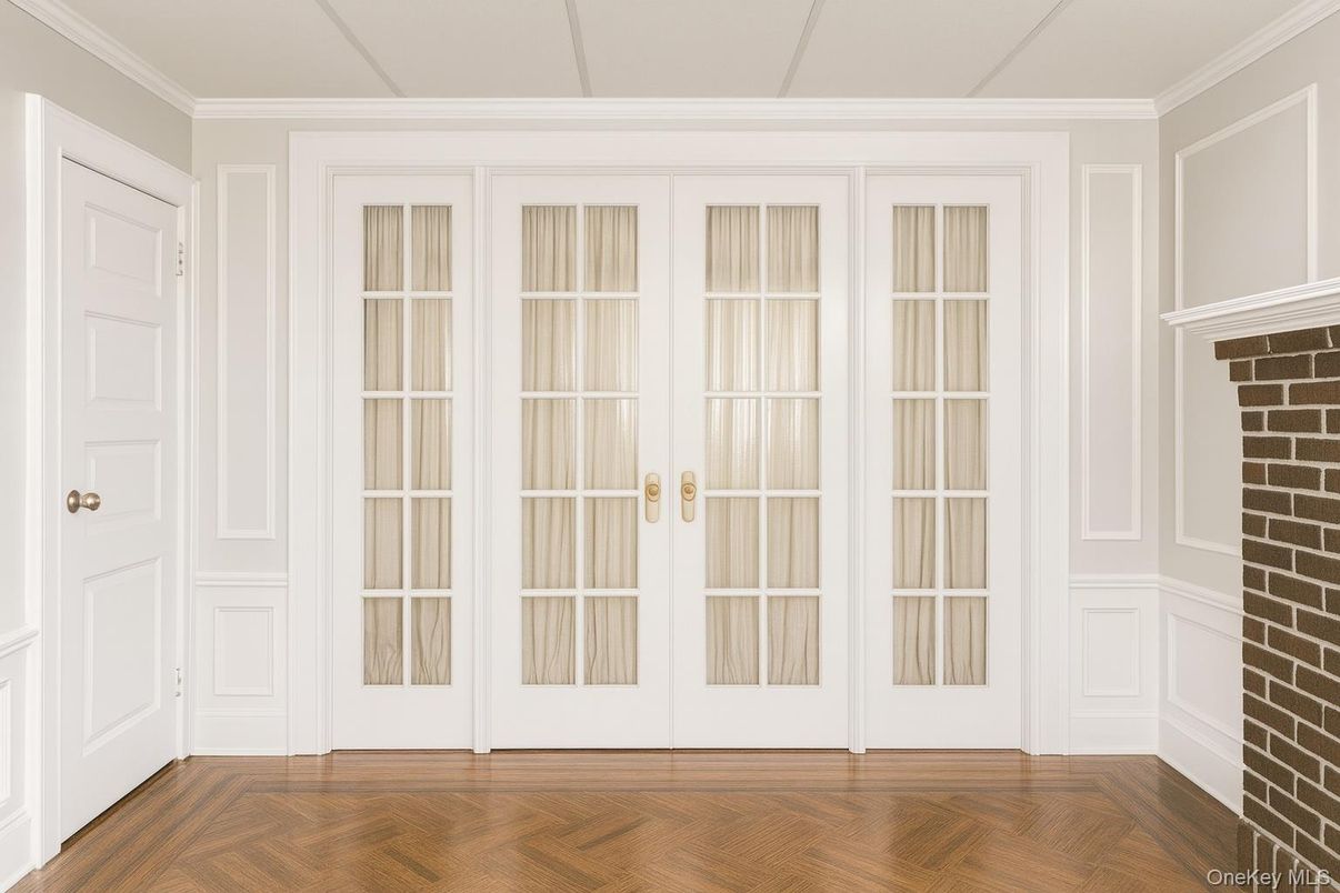 Interior, Stone Walls, Wood Texture Flooring