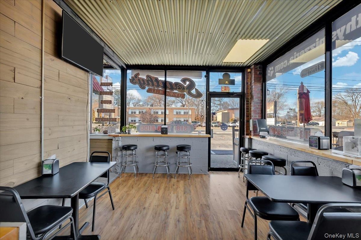 Dining room, Interior, Wood Texture Flooring, Wooden Walls