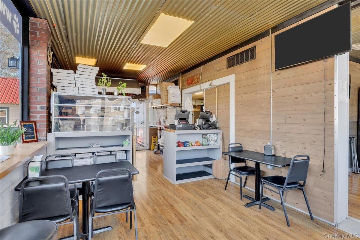 Dining room, Interior, Wood Texture Flooring, Wooden Walls