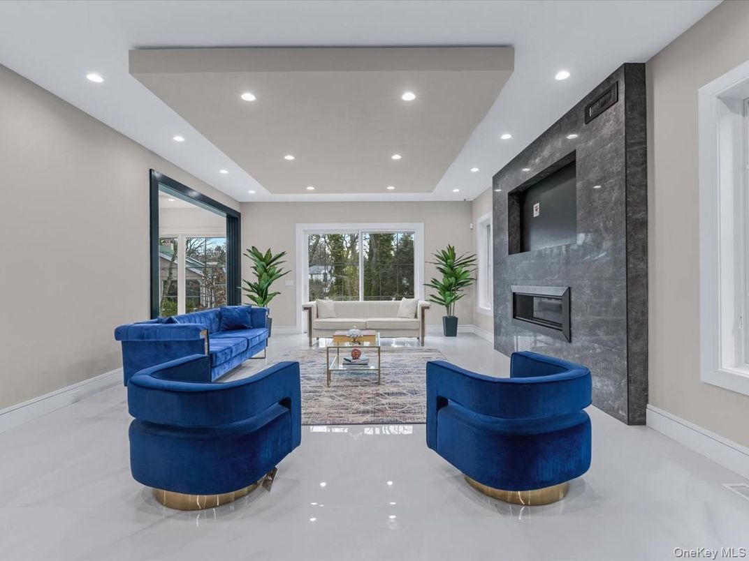 Fireplace, Interior, Living room, Recessed Lighting