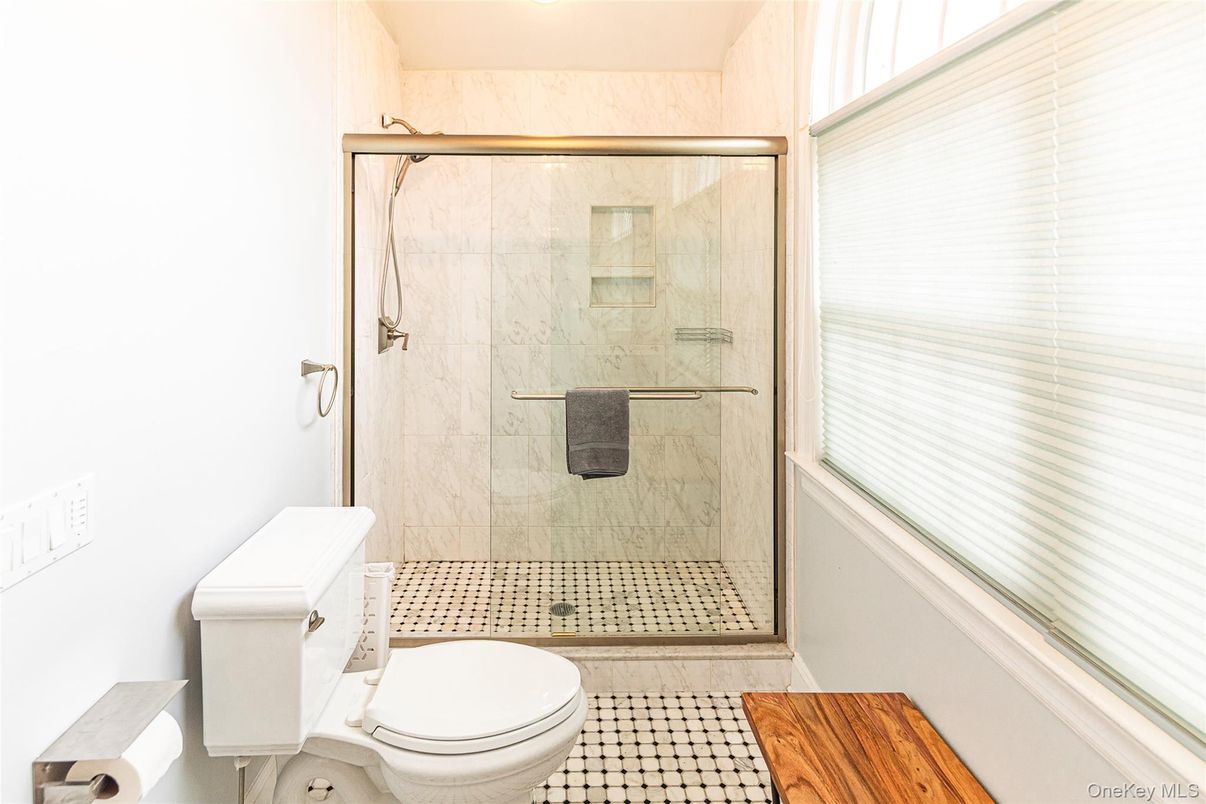 Bathroom, Glass Shower, Interior, Marble Walls
