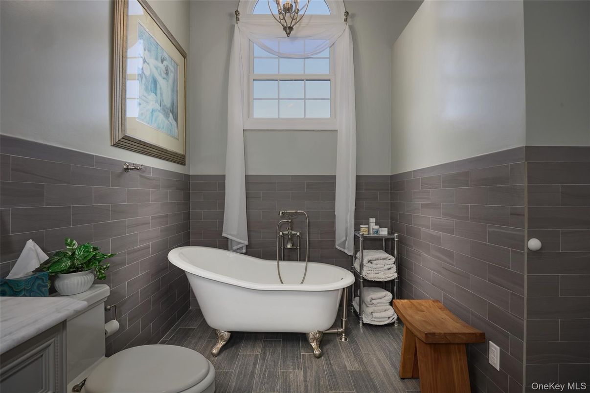 Bathroom, Free Standing Baths, Interior, Wood Texture Flooring