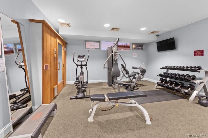 Fitness Equipment, Interior, Recessed Lighting