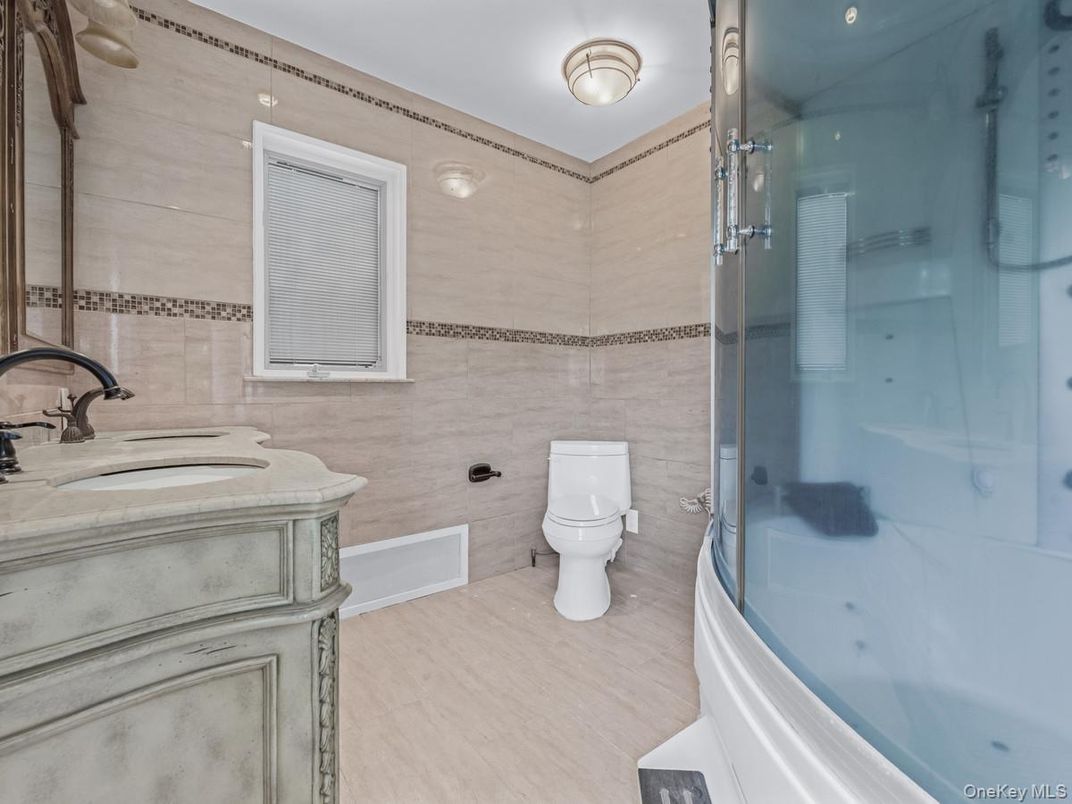 Bathroom, Glass Shower, Interior, Wood Texture Flooring