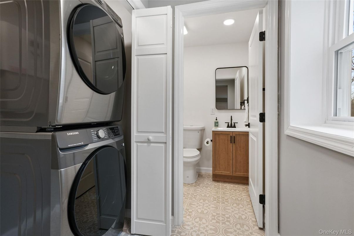Bathroom, Interior, Recessed Lighting, Utility Closets, Washer