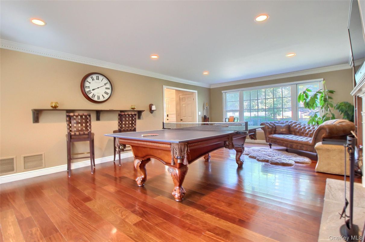 Game Room, Interior, Recessed Lighting, Wood Texture Flooring