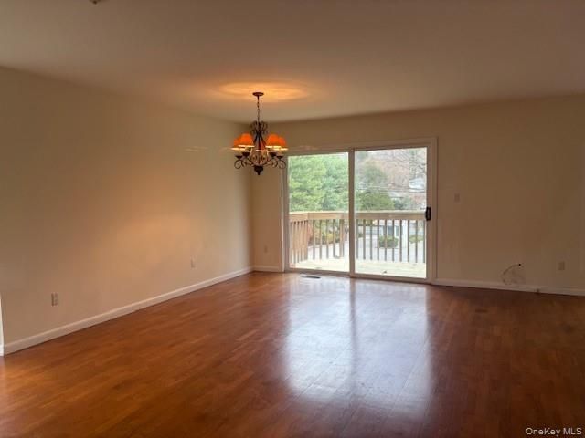 Chandelier, Empty room, Interior, Wood Texture Flooring