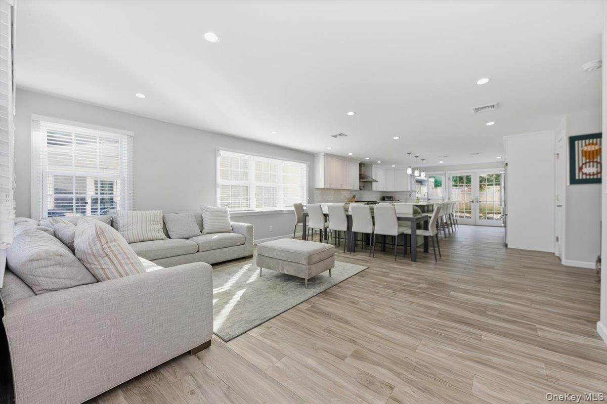 Dining room, Interior, Kitchen, Living room, Pendant Lights, Recessed Lighting, Wood Texture Flooring
