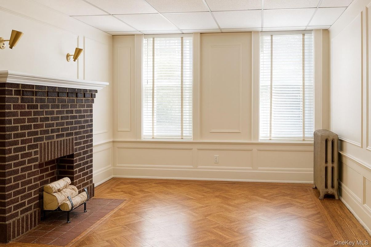 Empty room, Fireplace, Interior, Wood Texture Flooring