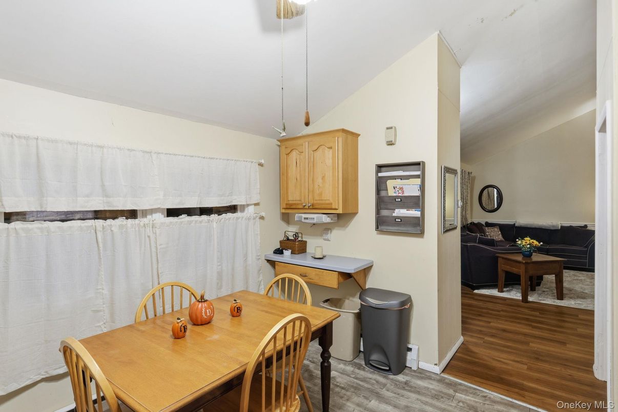 Dining room, Interior, Living room, Pendant Lights, Wood Texture Flooring
