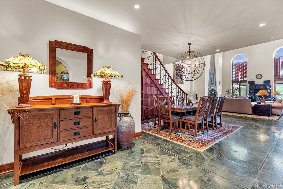 Chandelier, Dining room, Interior, Living room, Recessed Lighting