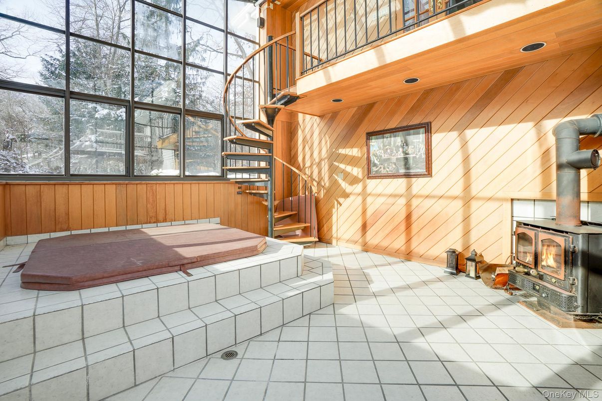 Fireplace, Interior, Wooden Walls
