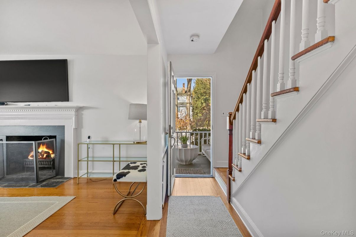 Fireplace, Interior, Wood Texture Flooring