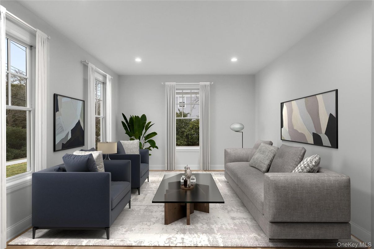 Interior, Living room, Recessed Lighting