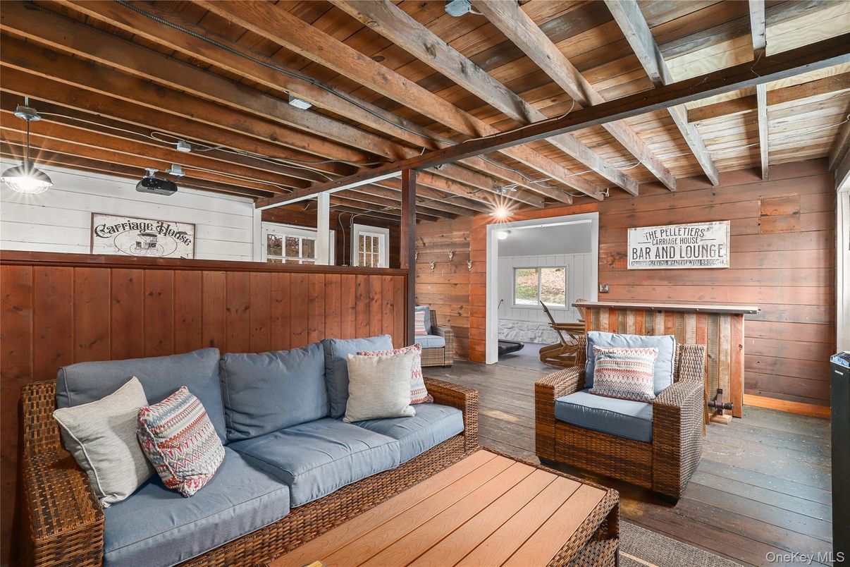 Interior, Living room, Pendant Lights, Wooden Beams, Wooden Ceilings, Wood Texture Flooring, Wooden Walls