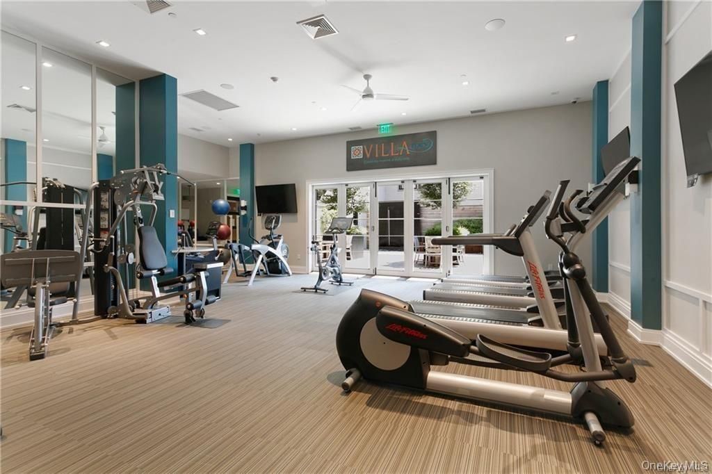 Fitness Equipment, Gym, Interior, Recessed Lighting