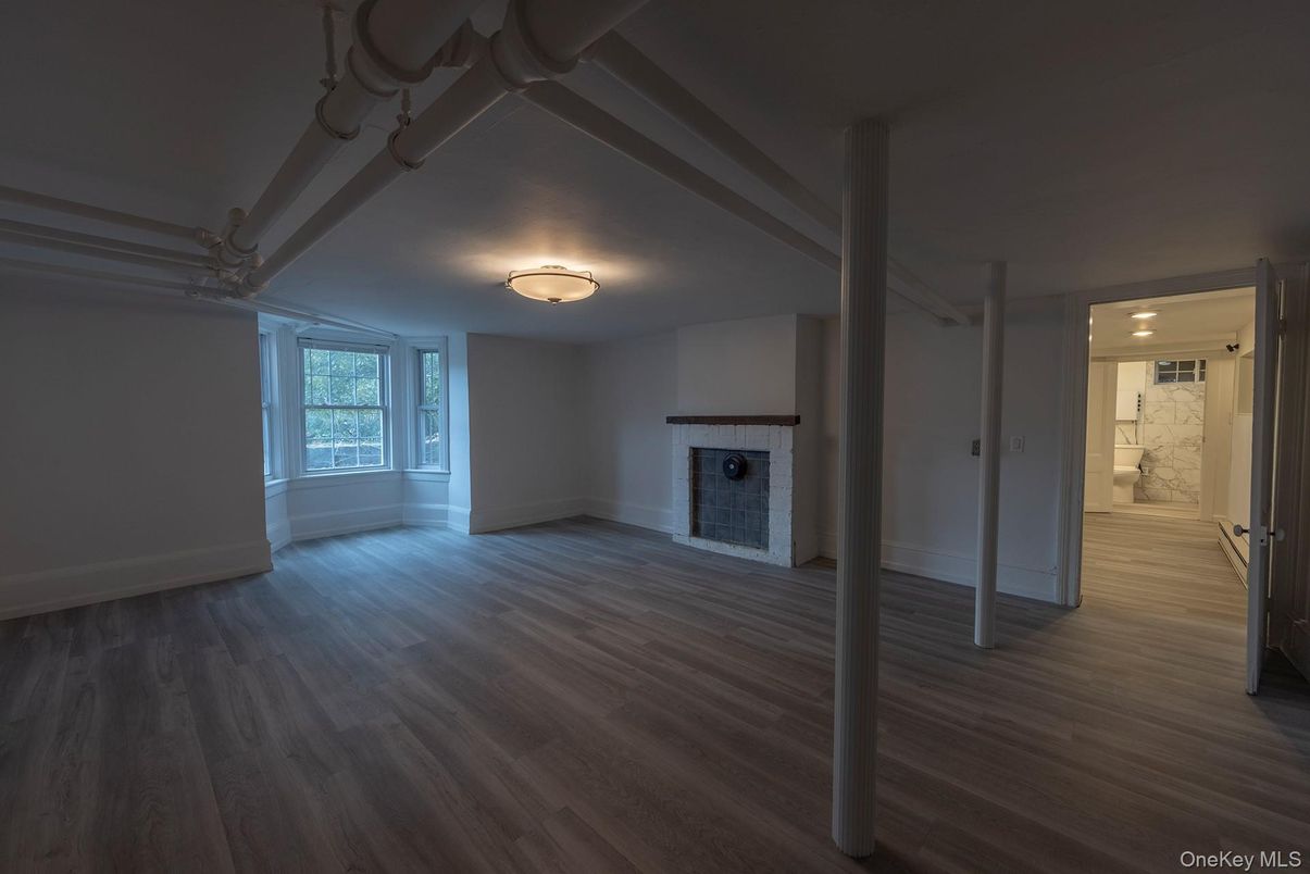 Empty room, Fireplace, Interior, Wood Texture Flooring
