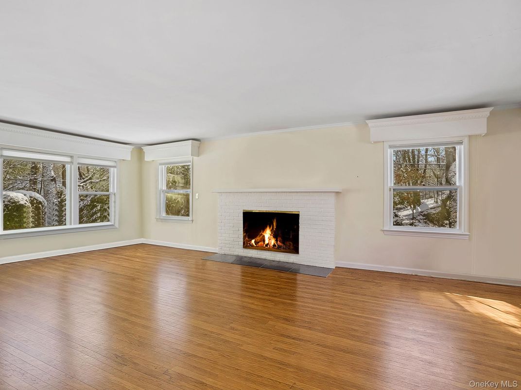 Empty room, Fireplace, Interior, Wood Texture Flooring