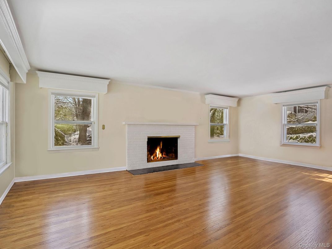 Empty room, Fireplace, Interior, Wood Texture Flooring