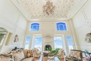 Chandelier, Fireplace, Interior, Living room, Wood Texture Flooring