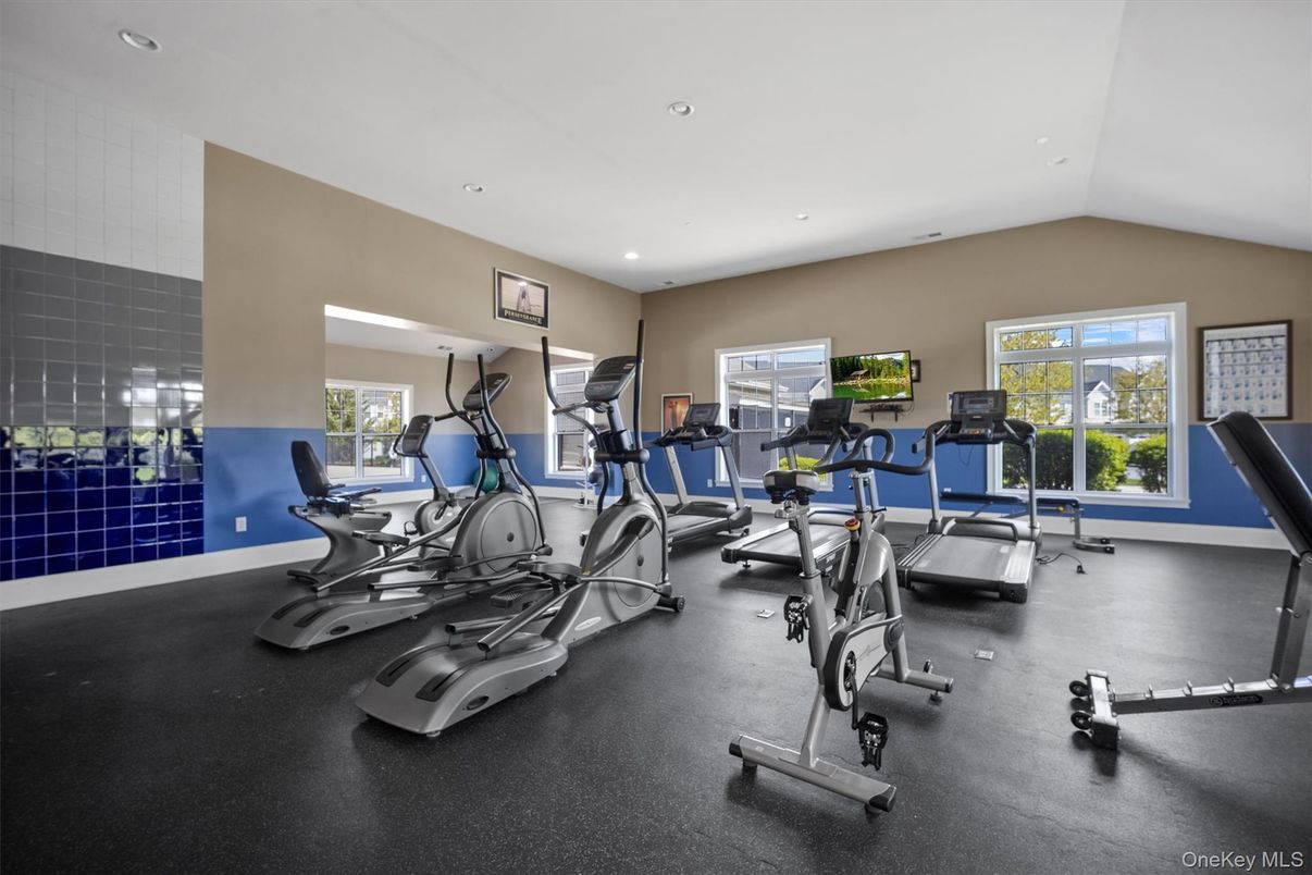 Fitness Equipment, Gym, Interior, Recessed Lighting