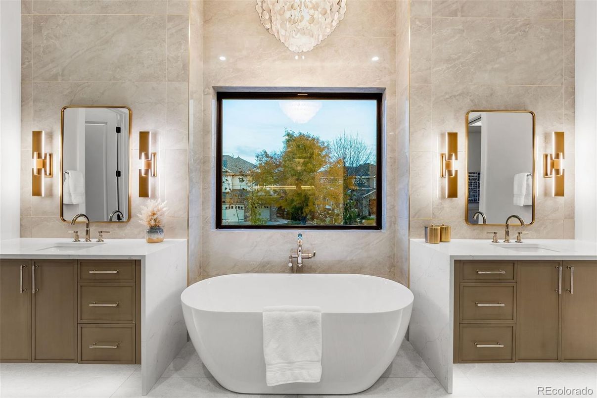 Bathroom, Dual Sink Vanities, Free Standing Baths, Interior
