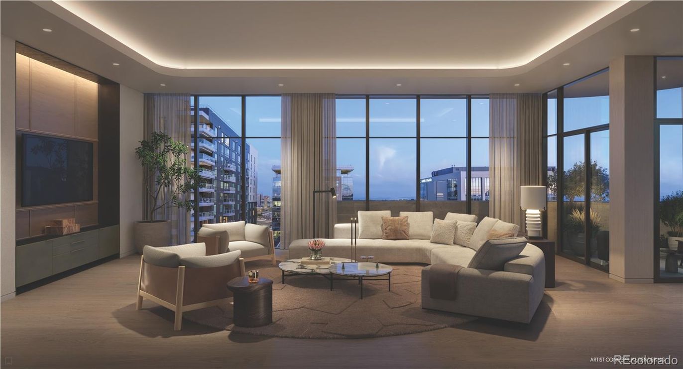 Interior, Living room, Recessed Lighting