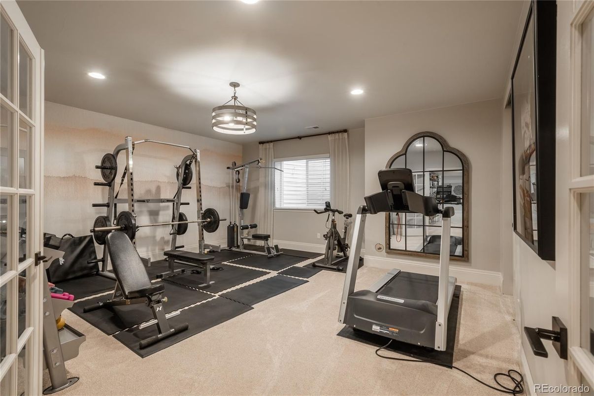 Fitness Equipment, Interior, Recessed Lighting