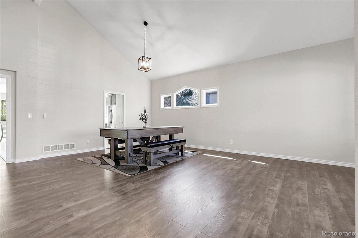 Game Room, Interior, Pendant Lights, Wood Texture Flooring