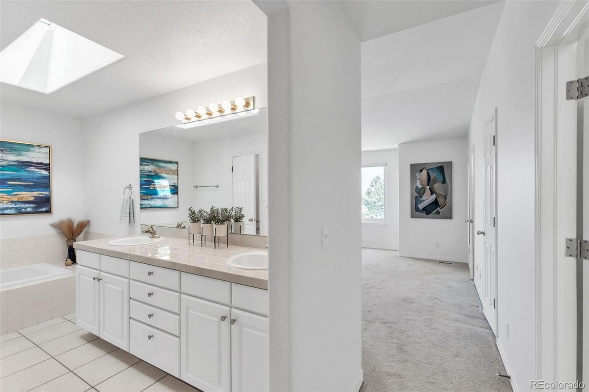 Bathroom, Dual Sink Vanities, Interior, Tile Countertops