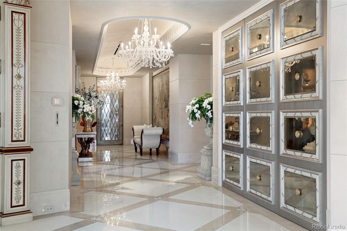 Chandelier, Interior, Recessed Lighting