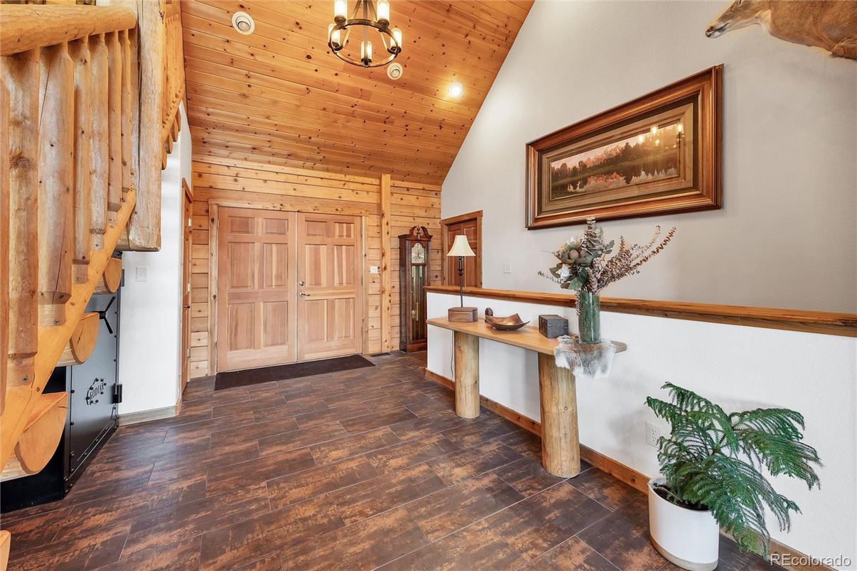 Interior, Recessed Lighting, Wooden Ceilings, Wood Texture Flooring, Wooden Walls