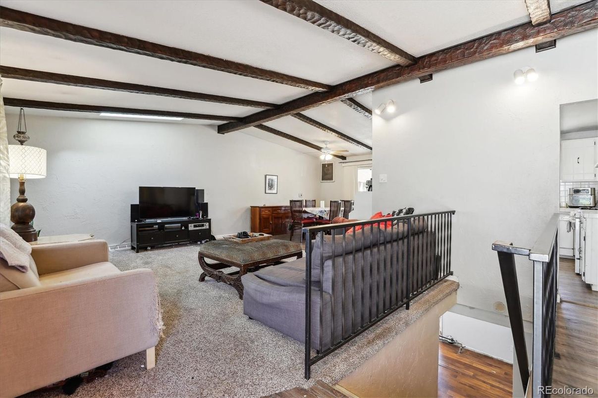 Interior, Living room, Wooden Beams, Wood Texture Flooring