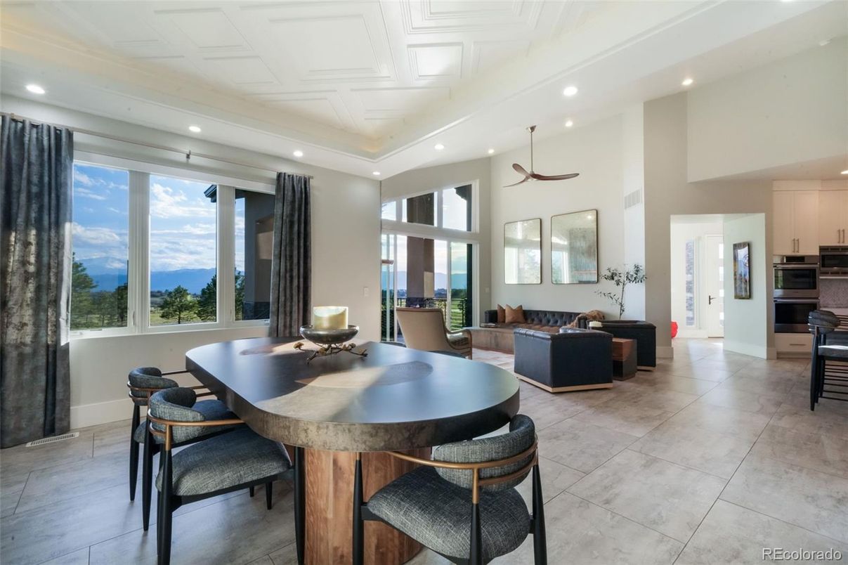 Dining room, Interior, Kitchen, Living room, Recessed Lighting