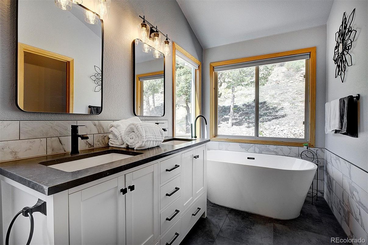 Bathroom, Dual Sink Vanities, Free Standing Baths, Interior